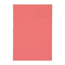 A4 Exercise Book 48 Page, 8mm Ruled With Margin, Red - Pack of 100